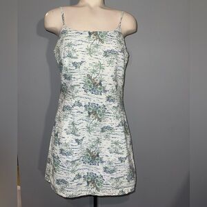 Aqua Blues Vintage 90s mini dress spaghetti straps Woman’s 9 SEE measurements